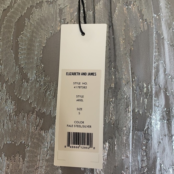 Ariel Metallic Top In Pale Steel/silver size small NWT - Picture 12 of 17